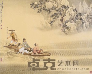 李子牧 赤壁泛舟图 49×59cm