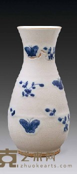 明 哥瓷青花瓶 高29.5cm