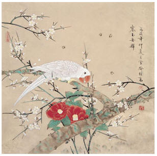 喻继高 2006年作 寒玉春晖 镜心57.5×57.5cm
