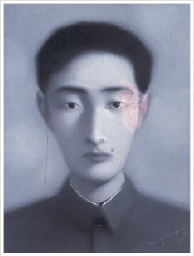 张晓刚 1997年作 同志系列：男人40.5×30.5cm