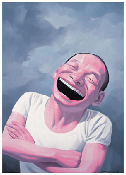 岳敏君 2003年作 无题70×49.5cm