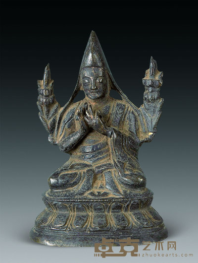 清 黄铜宗喀巴像 高9cm