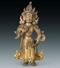 清中期 铜镀金菩萨像