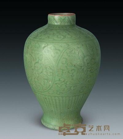 明 龙泉暗花梅瓶 高24cm