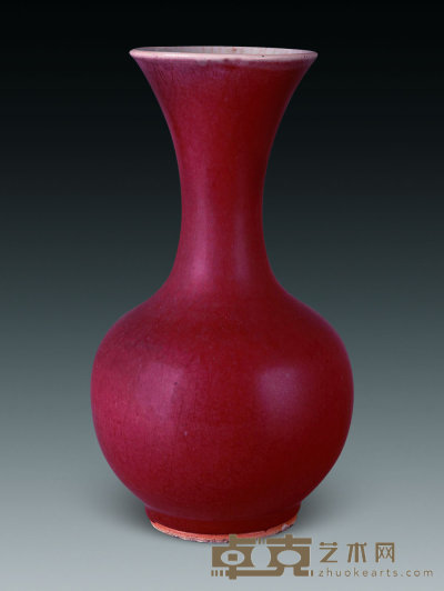 清 霁红瓶 高22cm
