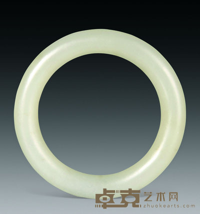 清 白玉手镯 直径8cm