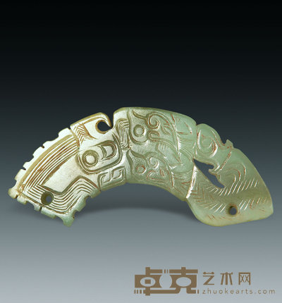 西周 玉璜 长8.8cm