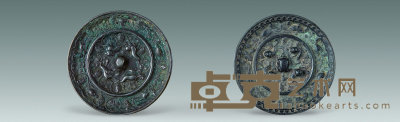 唐 松鼠葡萄纹铜镜（两件） 直径10cm；直径9.5cm