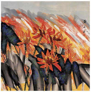 黄永玉 花卉 镜心70×68cm