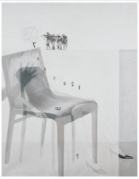 刘强 2005年作 椅上的游戏之幕后146×114cm