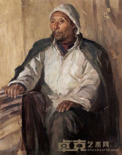 吕斯百 1956年作 人物肖像 79×63cm