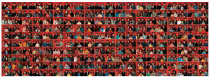 王劲松 1996年作 图片 标准家庭(200幅)127×344cm