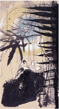 赵春翔 1980年作 竹荫珍离68.5×126.5cm