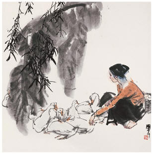 史国良 人物 镜心68.5×68cm