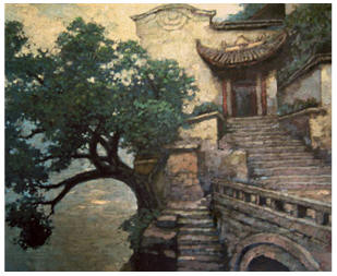 徐悲鸿 西沱风景71×88cm