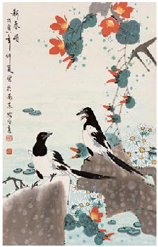 喻继高 双喜 立轴82×52cm