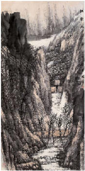 韩敬伟 2004年作 独乐山谷中 立轴136×67cm