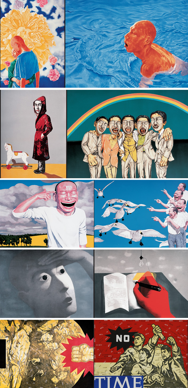 张晓刚 岳敏君 王广义 方力钧 曾梵志 中国当代的艺术巨人（66/99）74×55cm