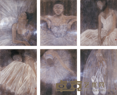 王卉 舞女系列（一套六件） 镜心 72.5×57.5cm×6