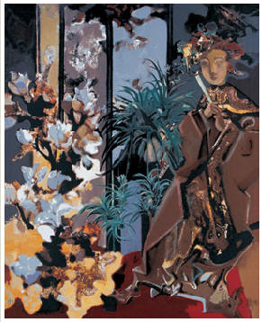 夏俊娜 2005年作 倚兰图85×69cm