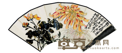 謝公展 （1885 –1940）  菊花 19×51cm