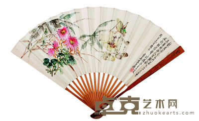 蔡銑（1898-1960）  花卉草蟲 18.5×50  cm