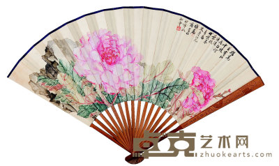 商笙伯（1869-1962）  牡丹花 18.5×50  cm