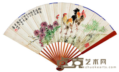 金梦石(1869-?) 杞菊延年 18×50 cm