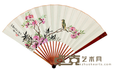 莲溪（清代）  花鸟 18.5×50  cm