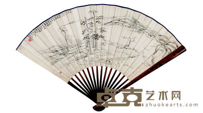 李健（清代）  山水 19×51    cm