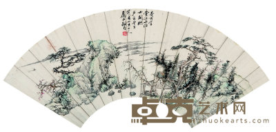 胡璋(1848-1899)  山水 17.5×52    cm