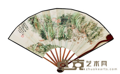 汪声远 （1889—1969）  山水 19×50  cm