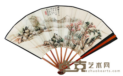 黄晓汀(1889-1939)  山水 19×51  cm