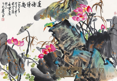 萧平（b. 1942）  莲塘清趣 68×99  cm