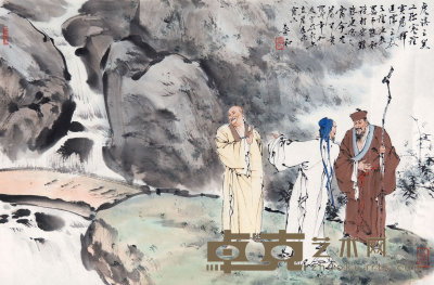 萧和 （b. 1948）  虎溪三笑图 46×69    cm