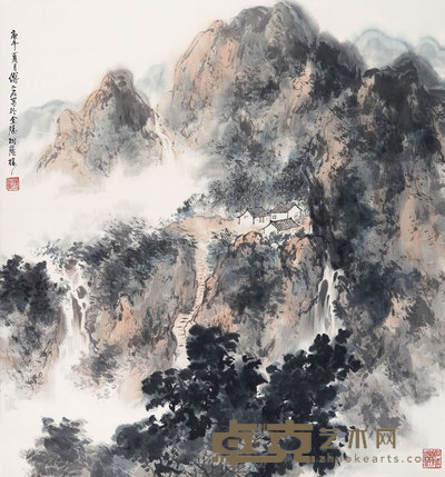 傅二石（b. 1936）  山居图 65×60.5    cm