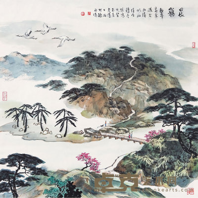 傅二石（b. 1936）  晨雾 68×69    cm