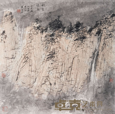 常进（b.1951）  秋壑鸣泉 69×69  cm