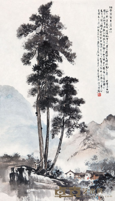 汪澄(b.1945)  桂东唐家大屋旧址 97×57    cm