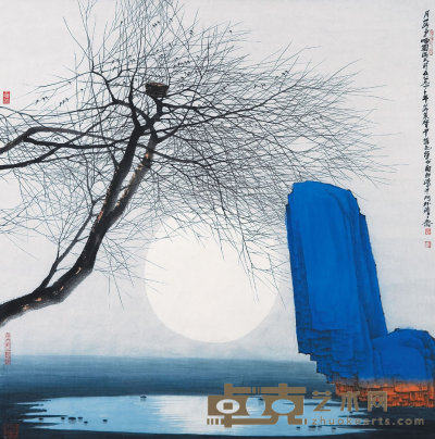 薛亮（b.1956） 唐人诗意图 70×68    cm