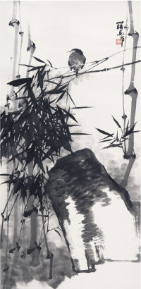 薛亮（b.1956） 竹雀图