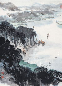 宋文治（1919-1999）  太湖之滨