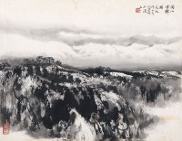 宋文治（1919-1999）  万山雪霁图