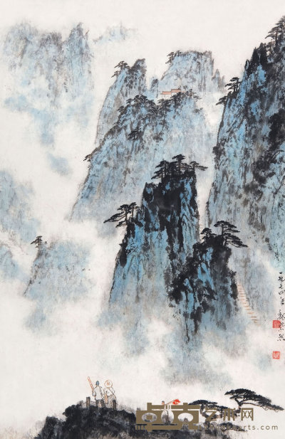 魏紫熙 （1915-2002）    观山图 66×43.5cm