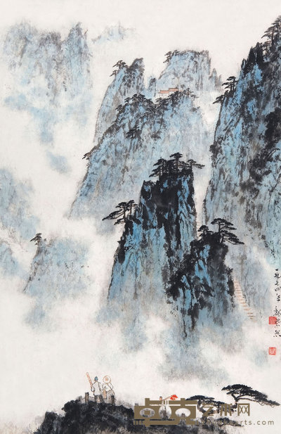 魏紫熙 (1915-2002) 观山图 66×43.5cm