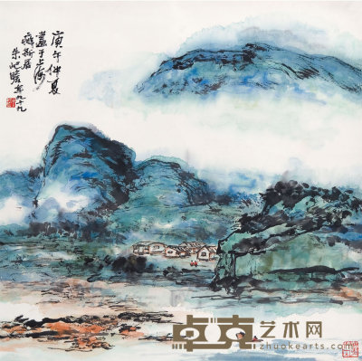 朱屺瞻（1892-1996）  山水 68×69cm