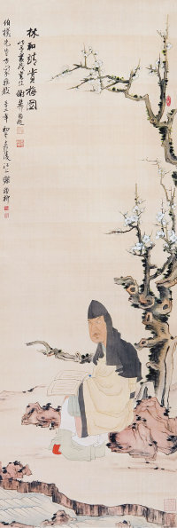 谢稚柳（1910-1997）  林和靖赏梅图