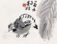 李苦禅(1898—1983)  芭蕉雏鸡