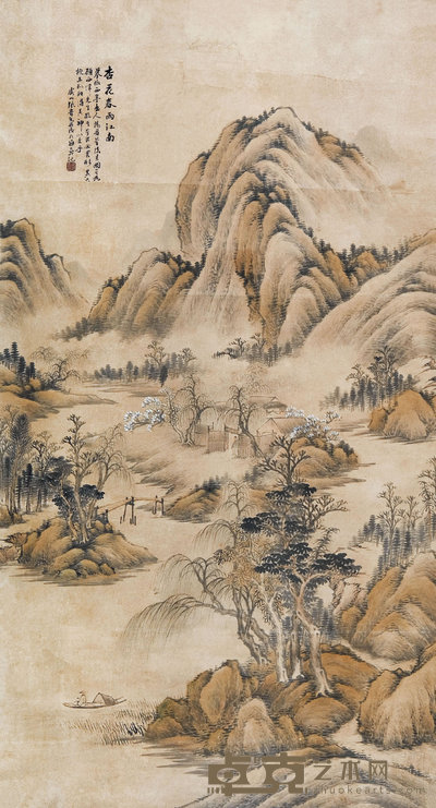 张寄凡(清代) 杏花春雨江南 150×81 cm