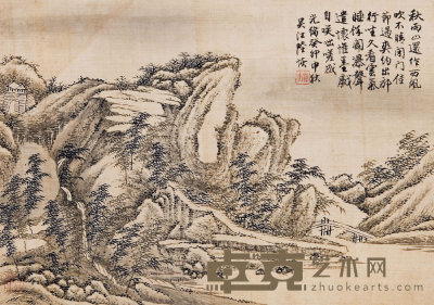 陆恢（1851－1920）  山水 26×36    cm